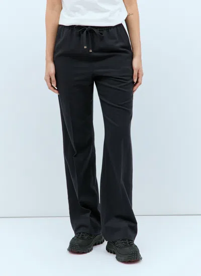 MONCLER MONCLER WOMEN WOOL-BLEND DRAWSTRING TRACKPANTS