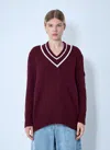 Moncler Women Wool Sweater In Red