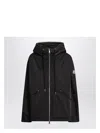 Moncler Logo Patch Windbreaker Jacket In Black