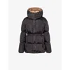 Moncler Womens Black Agneux Hooded Shell-down Jacket In Black
