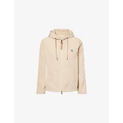 Moncler Womens Beige Sarracenia Hooded Tech-woven Jacket In Neutral