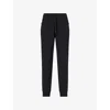 Moncler Womens Black Brand-badge Tapered-leg Cotton-jersey Jogging Bottoms In Black