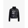 Moncler Padded Wool Cardigan In Black