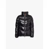 Moncler Womens Black Gast Brand-patch Shell-down Jacket In Black