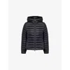 Moncler Womens  Ige Hooded Slim-fit Shell-down Jacket In Black