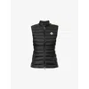 Moncler Quilted Black Vest With High Collar And Fitted Silhouette In Black