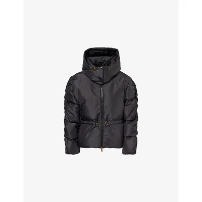 Moncler Womens Louviere Hooded Shell-down Jacket Black