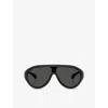 Moncler Womens Black Me8009u Bombolle Oval-frame Nylon Sunglasses
