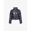 Moncler Womens Black Petra Crop Shell-down Jacket