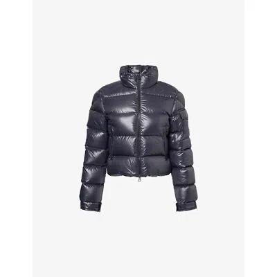 Moncler Womens Black Petra Crop Shell-down Jacket