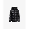 Moncler Womens Black Serittes Hooded Shell-down Jacket Xs In Black