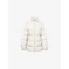 Moncler Womens Natural Brossette Quilted Shell-down Jacket In White
