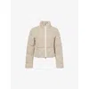 Moncler Womens Brown Keros Check-print Stretch-cotton Blend Jacket