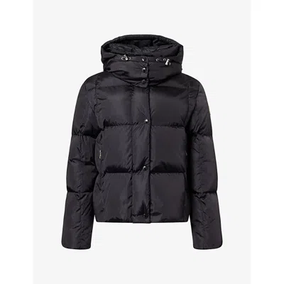 Moncler Womens Castelnew Detachable-hood Shell Jacket Black Xs