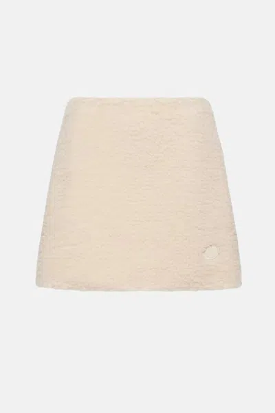 Moncler Womens Cotton Skirt In Neutral