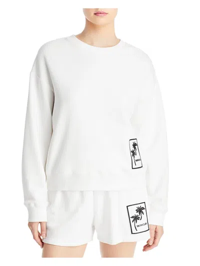 Moncler Womens Cotton Sweatshirt In White