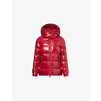 Moncler Womens Maire Shell-down Puffer Jacket Dark Red Xl