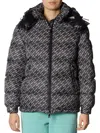 Moncler Womens Embossed Down Puffer Jacket In Black