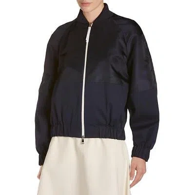 Pre-owned Moncler Womens Gobie Lightweight Short Casual Bomber Jacket Coat Bhfo 9589 In Blue