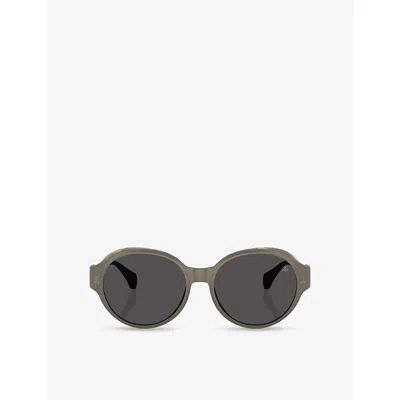 Moncler Womens Grey Me4005t Round-frame Metal Sunglasses