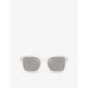 Moncler Me6006 Quaderna Square-frame Acetate Sunglasses