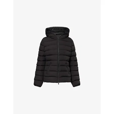 Moncler Womens Herbes Hooded Shell-down Jacket Black Xxs