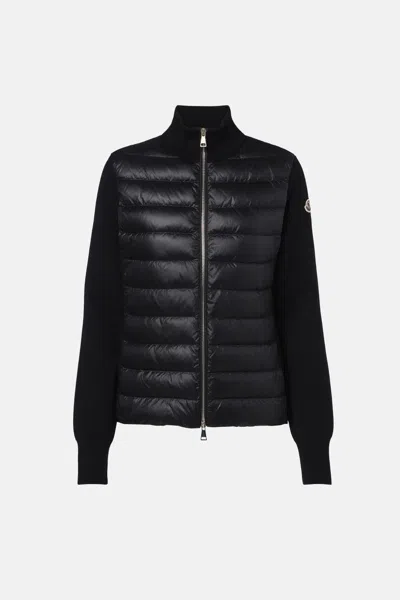 Moncler Womens Hybrid Cardigan In Black