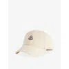 Moncler Structured Cotton Baseball Cap With Adjustable Fit In Neutral