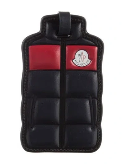 Pre-owned Moncler Womens' Leather Id Holder In Blue