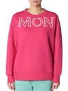 Moncler Printed Cotton-jersey Sweatshirt In Pink