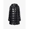 Moncler Womens Black Courcelles Hooded Shell-down Jacket