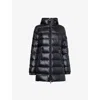 Moncler Womens Glements Hooded Slim-fit Shell-down Jacket Black In Black