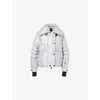 Moncler Womens Silver Jeita Padded Shell-down Bomber Jacket In Silver