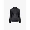 Moncler Womens Black Igelle Flared Shell-down Jacket Xl In Blue