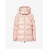 Moncler Womens Pink Maire Hooded Shell-down Jacket Xs In Pink