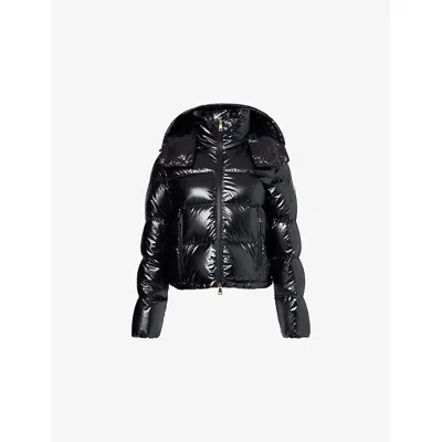 Moncler Womens Black Niveole Hooded Quilted Shell-down Jacket Xl