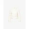 Moncler Womens Natural Petra Crop Shell-down Jacket In Neutral