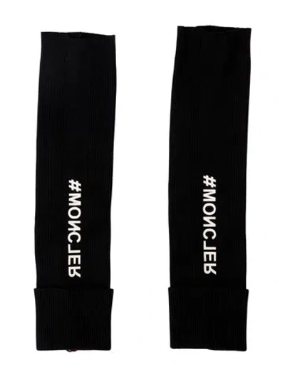 Pre-owned Moncler Womens' Nylon Leg Warmers W/tags In Black