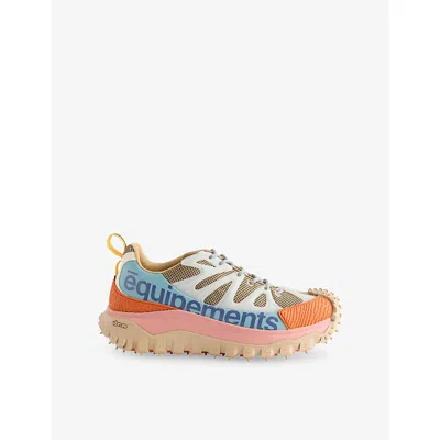 Moncler Chunky Sole Mesh Panels Pull Tab Sneakers In Multicoloured