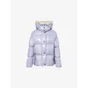 Moncler Womens Light Blue Parana Hooded Shell-down Jacket In Multi