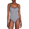 Moncler Chainlink Printed One-piece Swimsuit In White