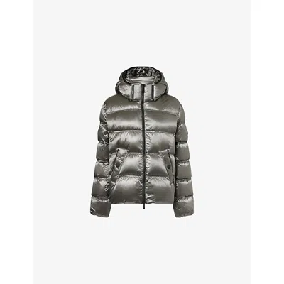 Moncler Womens Sensation Short Shell-down Jacket Dark Grey Xxs