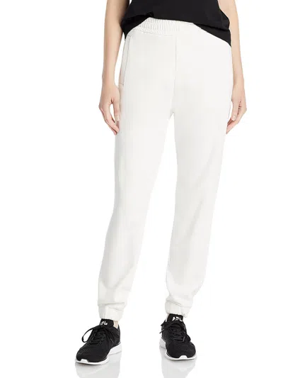Moncler Womens Stretch Cotton Jogger Pants In White