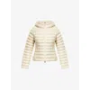 Moncler Ivory Ige Short Hooded Down Jacket In White