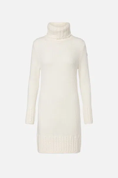 Moncler Womens Wool Dress In White