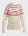 Moncler Crewneck Sweater In Natural