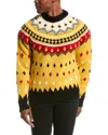 Moncler Fair Isle Sweater In Wool And Alpaca In Yellow