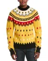 Moncler Fair Isle Sweater In Wool And Alpaca In Yellow