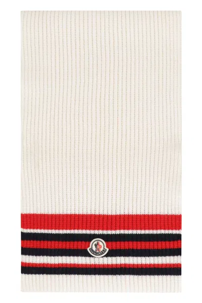 MONCLER WOOL AND CASHEMRE SCARF