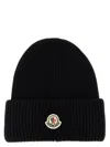 Moncler Wool And Cashmere Beanie Hats Black In Black
